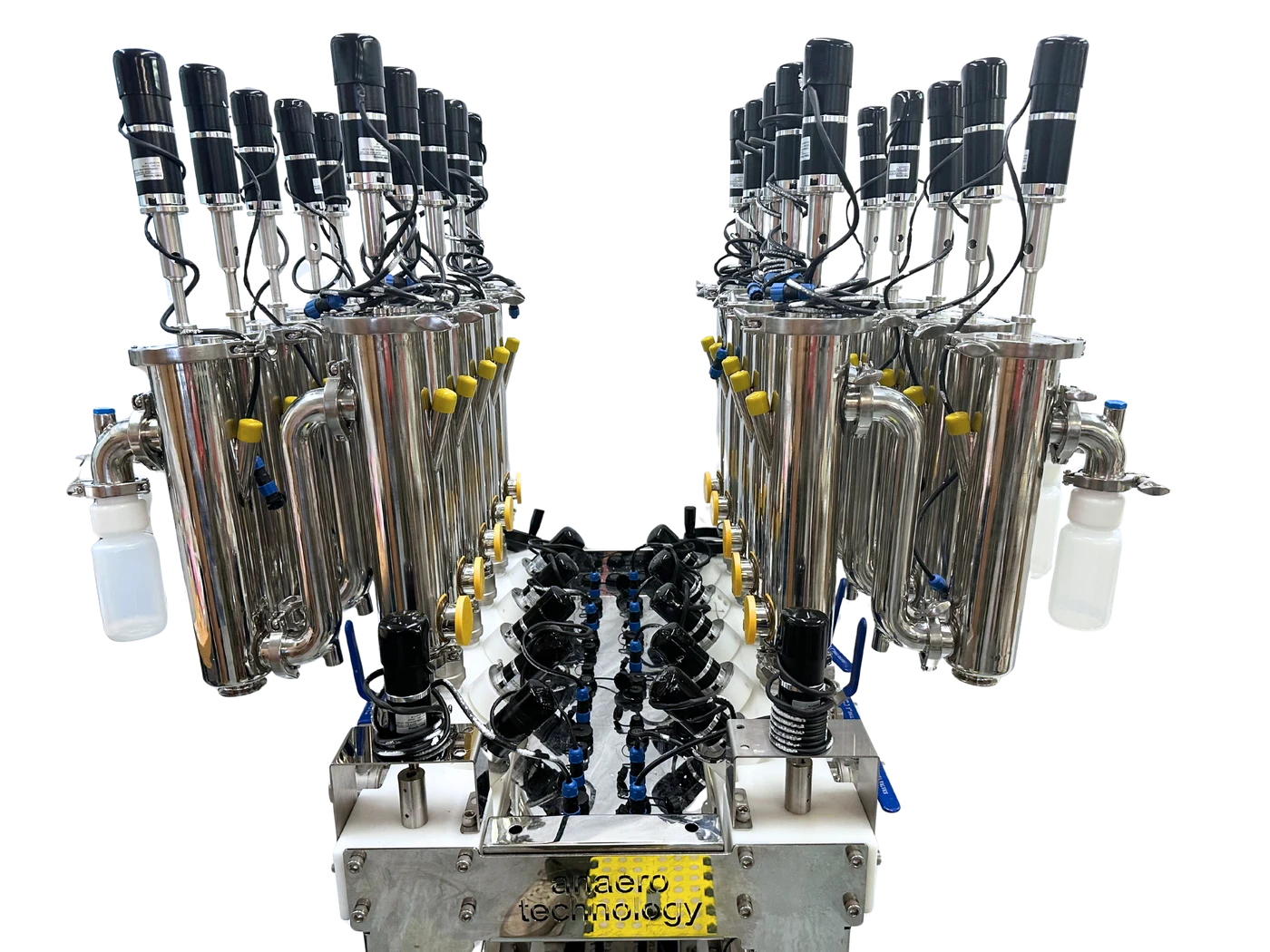 Hungry Caterpillar with paired first-stage and second-stage stainless steel reactors